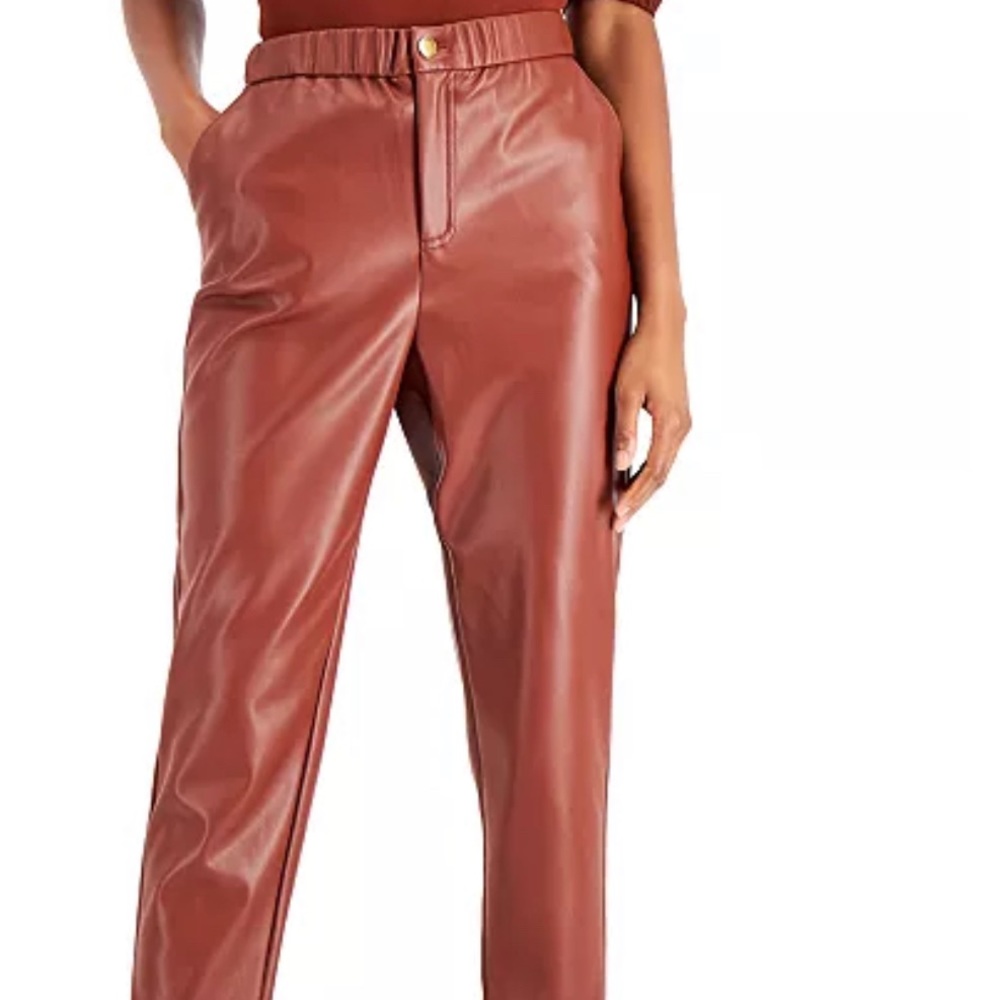 NWT INC ORANGE/BROWN 🧡🧡🧡FAUX LEATHER PANTS
